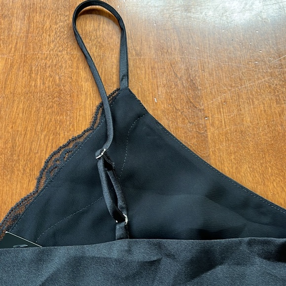Express black satin tank with lace size small new - Picture 11 of 16